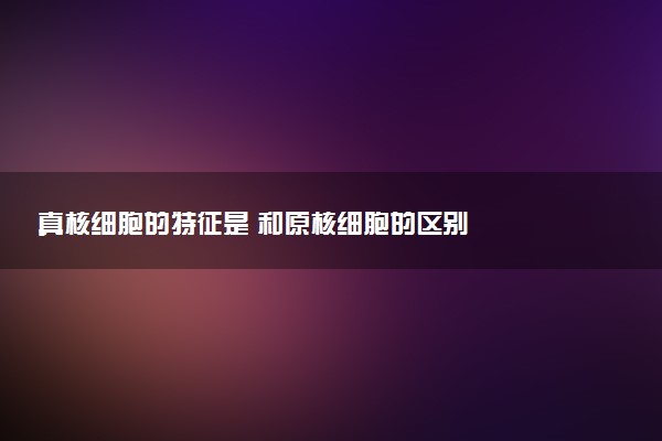 真核細(xì)胞的特征是 和原核細(xì)胞的區(qū)別