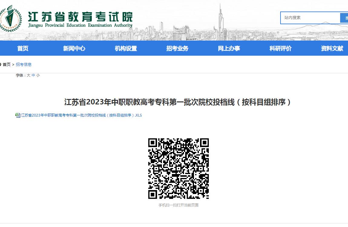 江蘇省2023年中職職教高考?？频谝慌卧盒Ｍ稒n線（按科目組排序）
