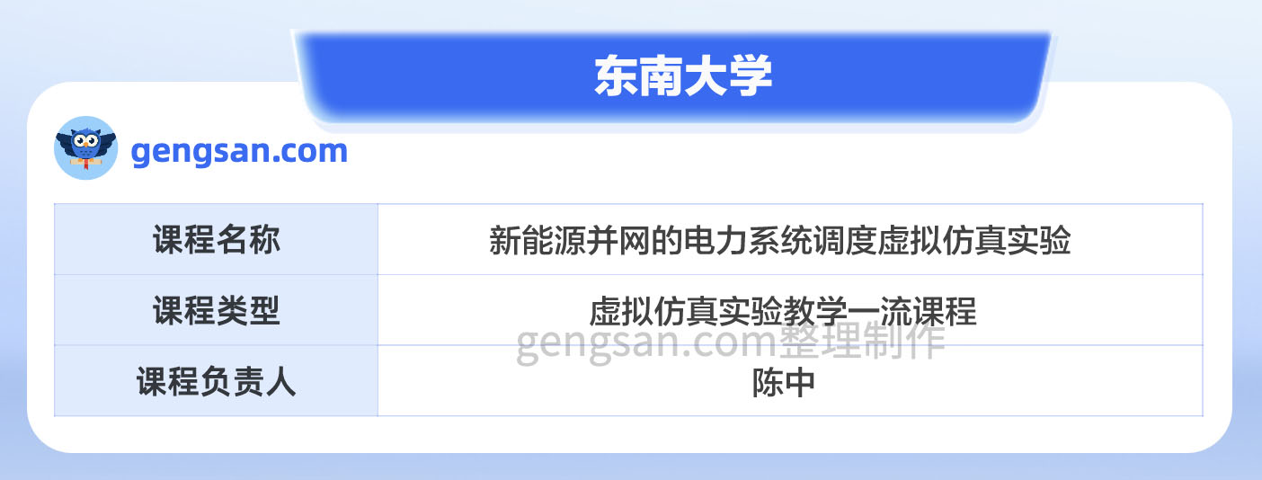 第二批國家級一流本科課程名單公布！東南大學新能源并網的電力系統(tǒng)調度虛擬仿真實驗課程入選
