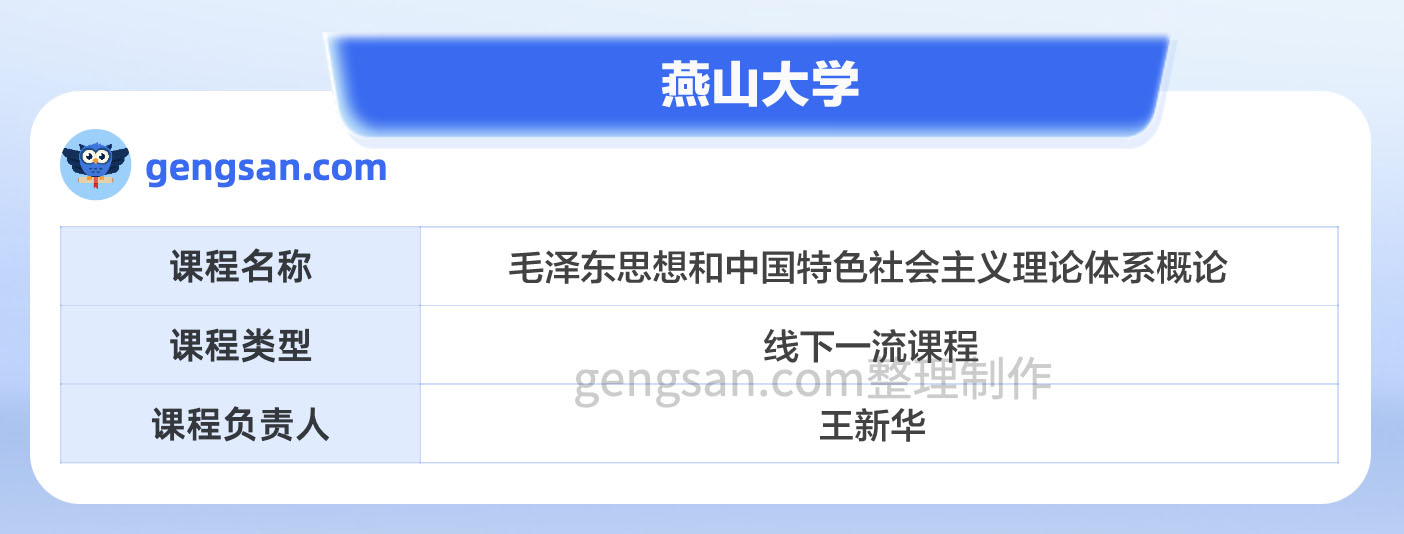 第二批國(guó)家級(jí)一流本科課程名單公布！燕山大學(xué)毛澤東思想和中國(guó)特色社會(huì)主義理論體系概論課程入選